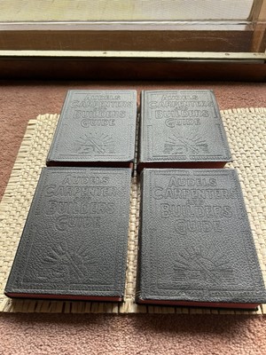 Vintage 1947 Audel’s Carpenters And Builders Guide - 1,2,3,4 Set Leather Back-image
