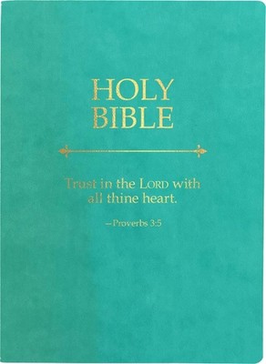 KJV Holy Bible, Trust in the Lord Life Verse Edition, Large Print, Coastal Blue -image