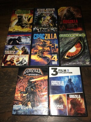 King Kong + Godzilla + Croczilla. (8 DVD Lot) Used Like New.-image