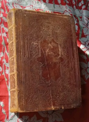 ATQ Holy Bible 1872 Post Civil War Leather Bound Rare-image