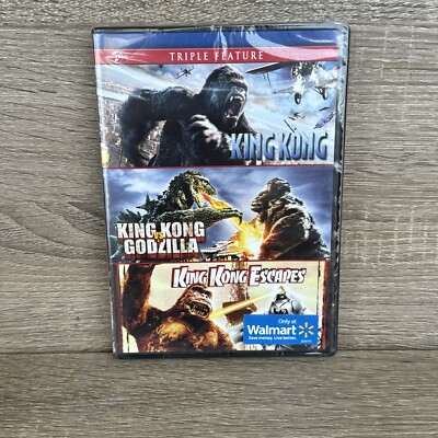 King Kong Triple Feature DVD - vs Godzilla - Escapes with 2005 Kong NEW SEALED!-image