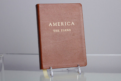 1999 America The Parks and Recreation gold lined cartography map guide book-image