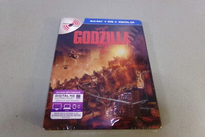 Godzilla BluRay+DVD+Digital HD Embossed Steal Book-image