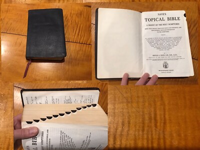 Nave's Topical Bible : Orville J. Nave Digest Holy Scriptures 1962 THUMB INDEX-image