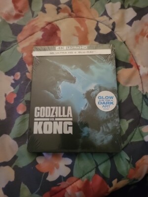 Godzilla vs Kong Glow in the Dark Steelbook (4K UHD+Blu-Ray+Sleeve) Sealed-image