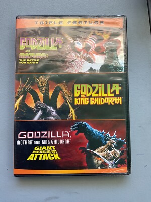 GODZILLA TRIPLE FEATURE DVD MOVIE VIDEO SEALED SET-image