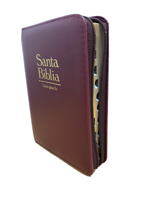 BIBLIA REINA 1960TAMANO MANUAL ACOLCHONADA LETRA GRANDE CIERRE INDICE 12 PUNTOS -image