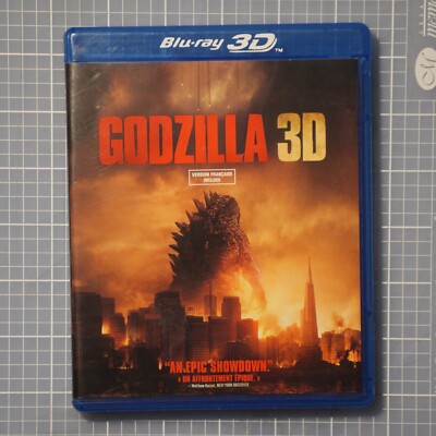 Godzilla (3D, Bluray, Dvd, 2014, Bryan Cranston, Elizabeth Olsen) Canadian-image