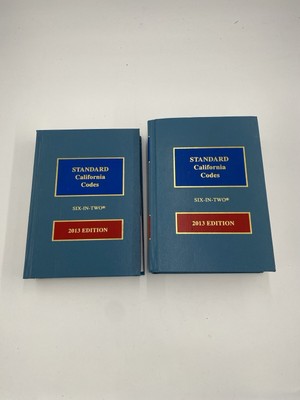 Lot of 2 books: Standard California Codes Six-In-Two 2013 Edition LexisNexis-image