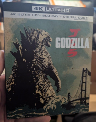 Godzilla (2014) Bryan Cranston (Blu-ray + 4K UHD) BRAND NEW!! with Slipcover-image