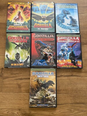 Lot of 7 Godzilla DVDs - Mechagodzilla, vs Mothra, King Ghidara, Tokyo SOS-image