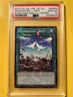 YuGiOh RAIDRAPTOR - NEST #SP15-EN045🔥PSA 10 GEM🔥1st EDITION-2015 SHATTERFOIL-image