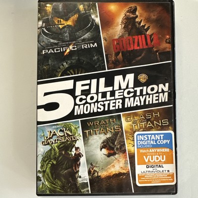 5 Film Collection Monster Mayhem DVD Godzilla Wrath Clash of Titans Pacific Rim-image