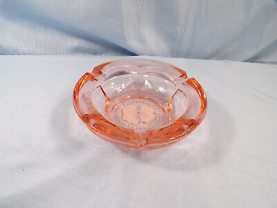 Westmoreland Pink Glass Ashtray Wedding Day 3 Weeks After Happy Grumpy Couple #2-image