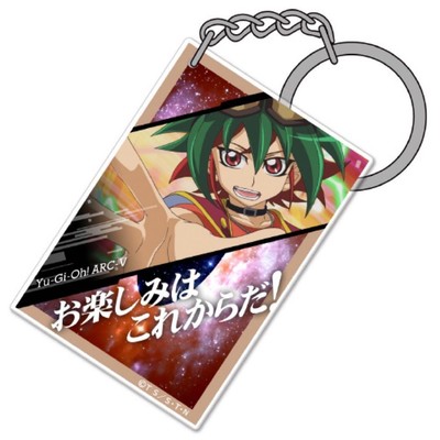 Sakaki Yuya Card Acrylic Keychain Yu-Gi-Oh! Arc-V 7.9x7.3cm Collectible-image