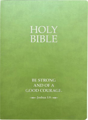 KJV Holy Bible, Be Strong and Courageous Life Verse Edition, Large Print, Olive -image