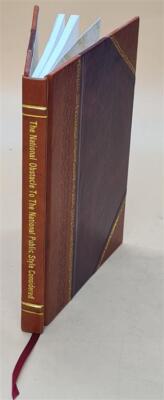 The National Obstacle To The National Public Style Considered. O [Leather Bound]-image