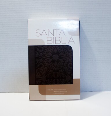 Santa Biblia Clásica Edición Especial Floral Black Cover 1977 NEW IN SLIPCOVER-image