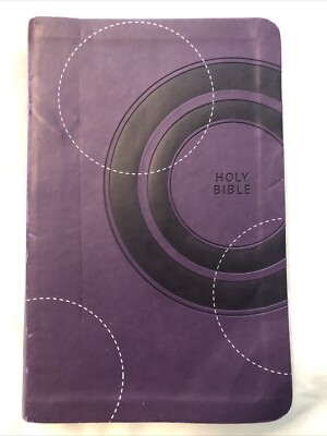 Holy Bible Authorized KJV Self-Pronouncing Red Letter Edition Nelson 1987 Purple-image