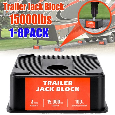 NEW Trailer Jack Block Stabilizer Blocks 15000lbs Levelers For RV Camper Trailer-image