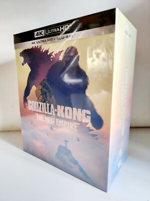 Godzilla X Kong New Empire Steelbook: 4K, Blu Ray Sealed New Mint Manta Lab-image