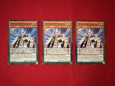 3x Stargazer Magician (SP15-EN010 & SDMP-EN007) Yu-Gi-Oh! Pendulum 1st Editions-image