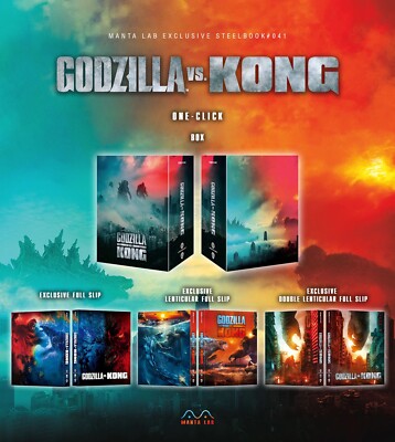 GODZILLA VS KONG [4K UHD + 2D] Manta Lab Blu-ray Steelbook One Click Box-image