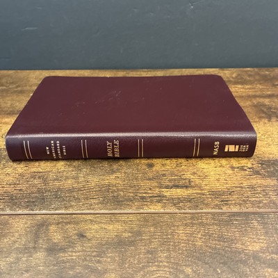 NASB Thinline Bible Red Letter Edition [Burgundy] 1995, Bonded Leather Zondervan-image