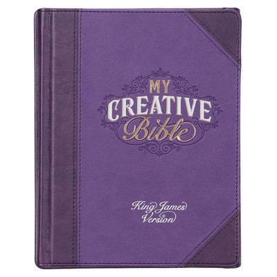 KJV My Creative Bible, Faux Leather Hardcover w/Ribbon Markers, Two-tone Purple-image