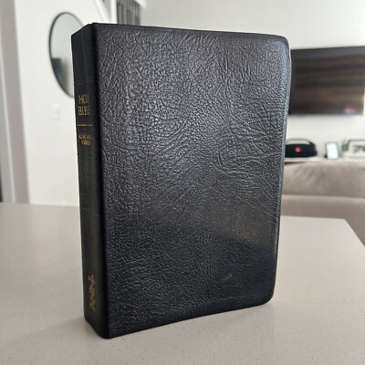 The Holy Bible Large Print Black Leather LDS Mormon KJV JST 1979 Great Condition-image