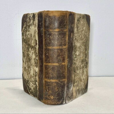1843 Walker’s Dictionary of the English Language, Antique Leather Reference Book-image