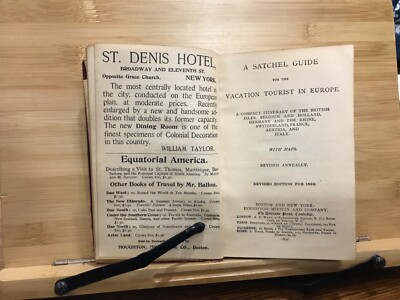 1892 A Satchel Guide For the Vacation Tourist in Europe With Fold Out Maps-image