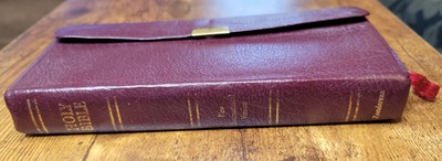 Bonded Leather Holy Bible NIV Zondervan 1984 Red Letter Jesus -image