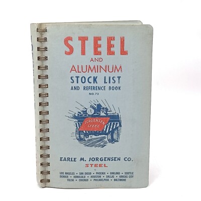 STEEL AND ALUMINUM STOCK LIST & Reference Book, 1973 Jorgensen Steel Co. PO-image