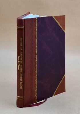 Responce Au Discours De Maistre Jacques Gr?Vin,... Qu'Il A Escri [Leather Bound]-image