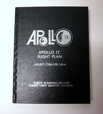 The Apollo 12 Flight Plan - Limited Edition Kickstarter Leather Book NASA Manual-image