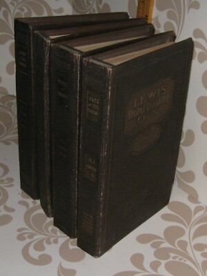 Lewis Hotel Training Course vol. 1-4, 1934 leather bound, old skills & know how-image