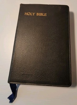 1962 Collins Leather-Bound Holy Bible KJV Large Print Vintage Edition-image