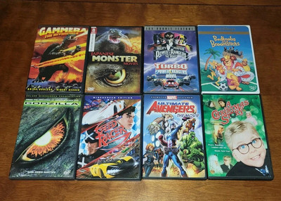 Godzilla, Gamera, Power Rangers, Speed Racer, Avengers 8 DVD Lot-image