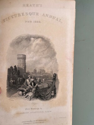 1833 Heath’s Picturesque Annual Germany Belgium Holland leather travel book-image