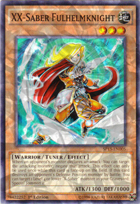 Yugioh! LP XX-Saber Fulhelmknight - SP15-EN005 - Shatterfoil - 1st Edition Light-image