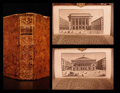 1788 1ed French Almanac Parisien Louis XVI Illustrated Tourist Guide Castles Art-image