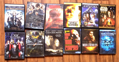 12 Horror DVD's -Haunting, Zathura, Cold Creek Manor, Godzilla, Dark Shadows-image