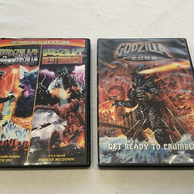 Lot Of 2 DVD’S Godzilla Vs. Destroyah +Godzilla Vs. SpaceGodzilla, Godzilla 2000-image
