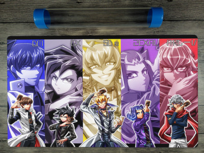 DM+GX+5DS+ZEXAL+ARC-V Ygomat Custom Playmat TCG CCG Mat Free High Quality tube-image