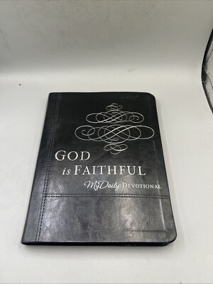 God is Faithful My Daily Devotional 2014 Thomas Nelson Black Faux Leather Bible-image