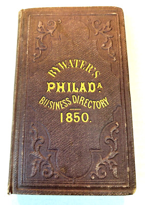 1850 - BYWATER'S Philadelphia Business Directory and City Guide - with Map-image