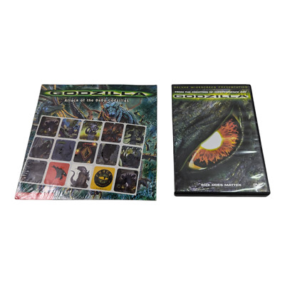 Godzilla 1998 film & Attack of the Baby Godzillas Scholastic Book & Stickers lot-image