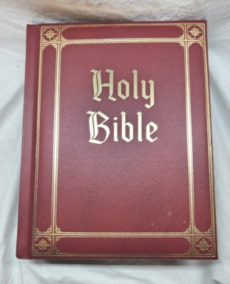HOLY BIBLE Guiding Light Edition 1965 Publishing Leather-Bound Ferguson -image