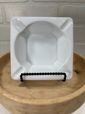 Ashtray Westmoreland milk glass grape and leaves square 4